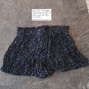 Vanilla Star Black & Blue Floral Shorts